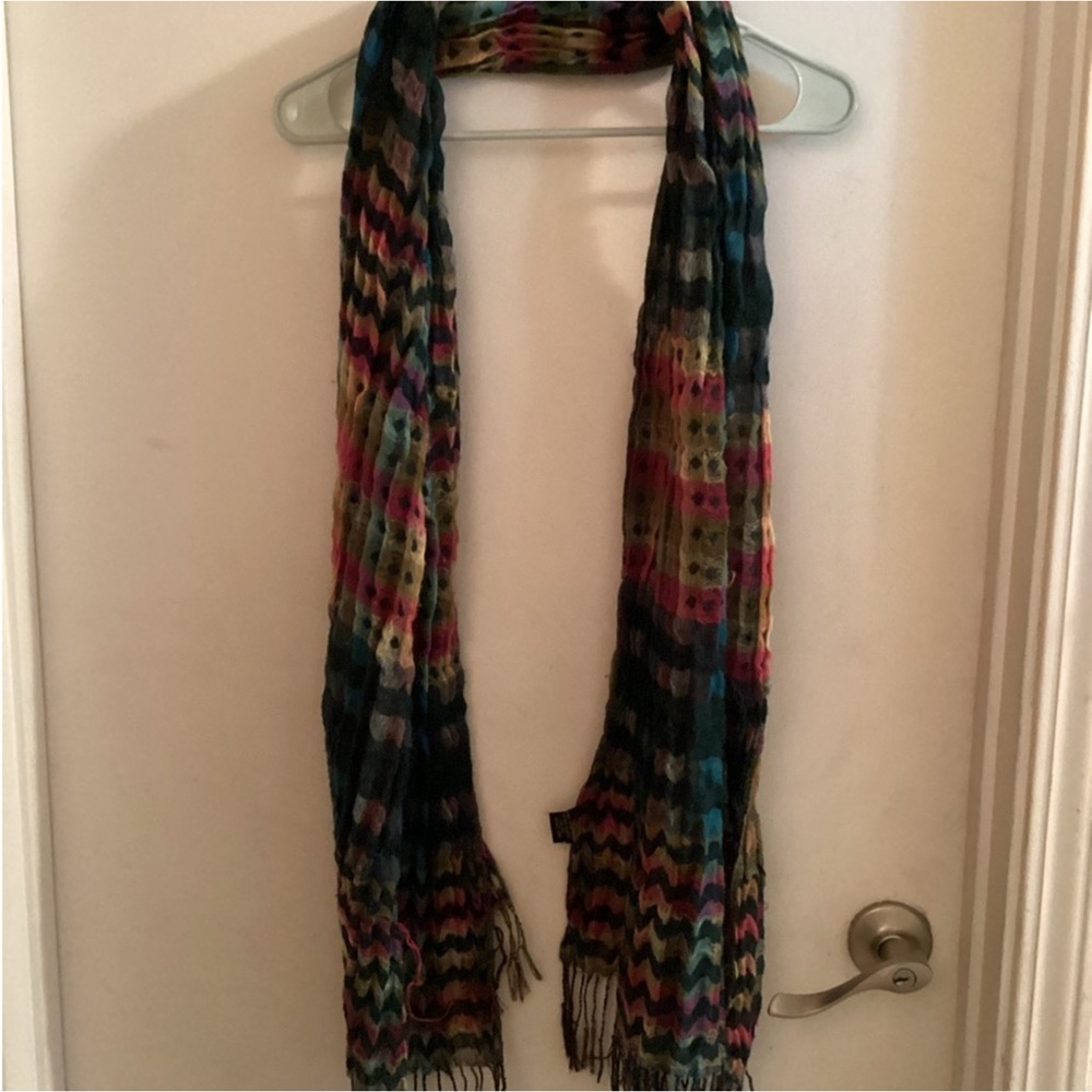 Gorgeous Rainbow Bohemian Scarf With Tassels